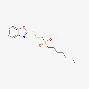 molecular formula C17H25NO3S2 B11463100 2-{[2-(Octylsulfonyl)ethyl]sulfanyl}-1,3-benzoxazole 