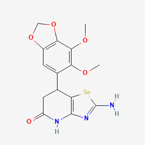 2-amino-7-(6,7-dimethoxy-1,3-benzodioxol-5-yl)-6,7-dihydro[1,3]selenazolo[4,5-b]pyridin-5(4H)-one