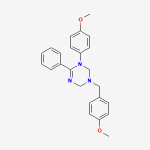 1-(4-Methoxyphenyl)-3-[(4-methoxyphenyl)methyl]-6-phenyl-1,2,3,4-tetrahydro-1,3,5-triazine