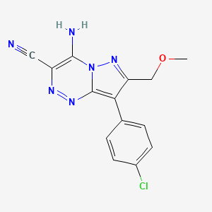 4-Amino-8-(4-chlorophenyl)-7-(methoxymethyl)pyrazolo[5,1-c][1,2,4]triazine-3-carbonitrile