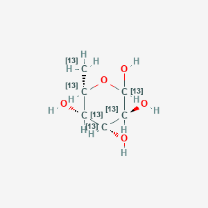 molecular formula ¹³C₆H₁₂O₅ B1146315 (3S,4R,5S,6S)-6-(113C)methyl(2,3,4,5,6-13C5)oxane-2,3,4,5-tetrol CAS No. 478518-52-4