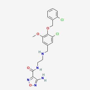 molecular formula C20H21Cl2N5O4 B11463150 4-amino-N-[2-({3-chloro-4-[(2-chlorobenzyl)oxy]-5-methoxybenzyl}amino)ethyl]-1,2,5-oxadiazole-3-carboxamide 