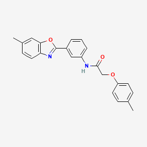 N-[3-(6-methyl-1,3-benzoxazol-2-yl)phenyl]-2-(4-methylphenoxy)acetamide