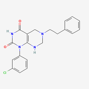 1-(3-chlorophenyl)-2-hydroxy-6-(2-phenylethyl)-5,6,7,8-tetrahydropyrimido[4,5-d]pyrimidin-4(1H)-one