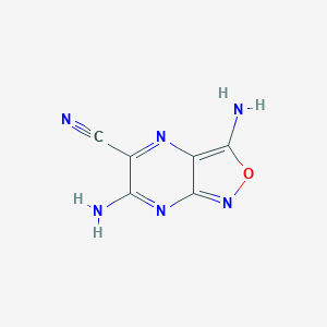 molecular formula C6H4N6O B114632 3,6-Diaminoisoxazolo[3,4-B]pyrazine-5-carbonitrile CAS No. 157224-99-2