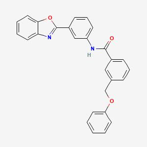 N-[3-(1,3-benzoxazol-2-yl)phenyl]-3-(phenoxymethyl)benzamide