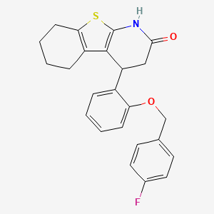 4-{2-[(4-fluorobenzyl)oxy]phenyl}-3,4,5,6,7,8-hexahydro[1]benzothieno[2,3-b]pyridin-2(1H)-one