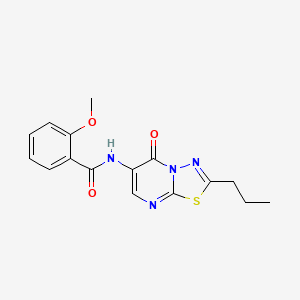 2-Methoxy-N-{5-oxo-2-propyl-5H-[1,3,4]thiadiazolo[3,2-A]pyrimidin-6-YL}benzamide