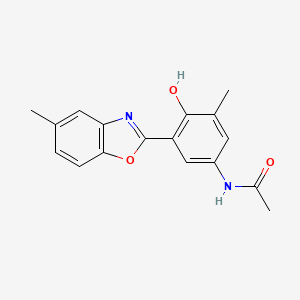 N-[4-hydroxy-3-methyl-5-(5-methyl-1,3-benzoxazol-2-yl)phenyl]acetamide