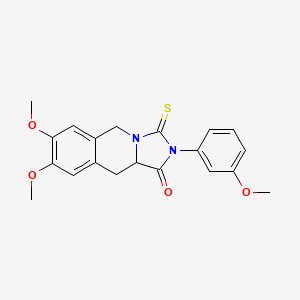 7,8-dimethoxy-2-(3-methoxyphenyl)-3-thioxo-2,3,10,10a-tetrahydroimidazo[1,5-b]isoquinolin-1(5H)-one