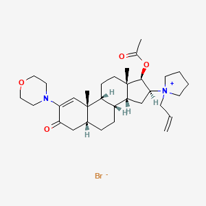 molecular formula C₃₂H₄₉BrN₂O₄ B1146330 溴化罗库溴铵EP杂质H溴化物 CAS No. 1190105-67-9