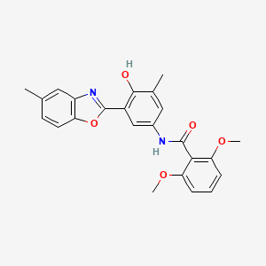 N-[4-hydroxy-3-methyl-5-(5-methyl-1,3-benzoxazol-2-yl)phenyl]-2,6-dimethoxybenzamide