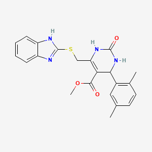 methyl 6-[(1H-benzimidazol-2-ylsulfanyl)methyl]-4-(2,5-dimethylphenyl)-2-oxo-1,2,3,4-tetrahydropyrimidine-5-carboxylate