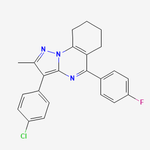 3-(4-Chlorophenyl)-5-(4-fluorophenyl)-2-methyl-6,7,8,9-tetrahydropyrazolo[1,5-a]quinazoline