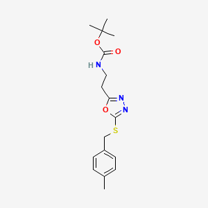 tert-butyl N-[2-[5-[(4-methylphenyl)methylsulfanyl]-1,3,4-oxadiazol-2-yl]ethyl]carbamate