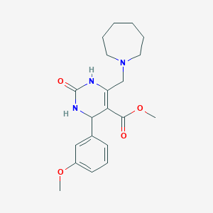 Methyl 6-(azepan-1-ylmethyl)-4-(3-methoxyphenyl)-2-oxo-1,2,3,4-tetrahydropyrimidine-5-carboxylate