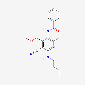 N-[6-(butylamino)-5-cyano-4-(methoxymethyl)-2-methylpyridin-3-yl]benzamide