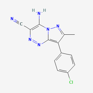 4-Amino-8-(4-chlorophenyl)-7-methylpyrazolo[5,1-c][1,2,4]triazine-3-carbonitrile