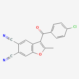 3-[(4-Chlorophenyl)carbonyl]-2-methyl-1-benzofuran-5,6-dicarbonitrile