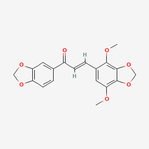 (2E)-1-(1,3-benzodioxol-5-yl)-3-(4,7-dimethoxy-1,3-benzodioxol-5-yl)prop-2-en-1-one