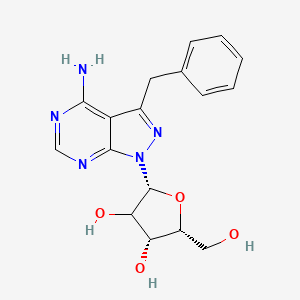 molecular formula C₁₇H₁₉N₅O₄ B1146335 4-氨基-3-苄基-1H-吡唑并[3,4-D]嘧啶 1-β-D-呋喃核糖 CAS No. 476371-76-3