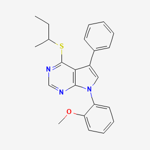 4-(butan-2-ylsulfanyl)-7-(2-methoxyphenyl)-5-phenyl-7H-pyrrolo[2,3-d]pyrimidine