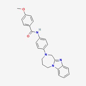 N-[4-(4,5-dihydro-1H-[1,4]diazepino[1,2-a]benzimidazol-2(3H)-yl)phenyl]-4-methoxybenzamide