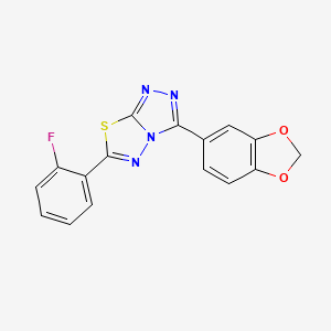 3-(2H-1,3-Benzodioxol-5-yl)-6-(2-fluorophenyl)-[1,2,4]Triazolo[3,4-b][1,3,4]thiadiazole