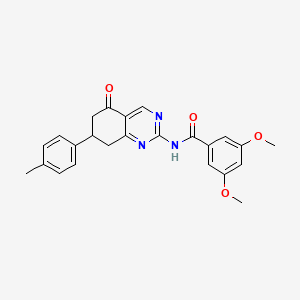 3,5-dimethoxy-N-[7-(4-methylphenyl)-5-oxo-5,6,7,8-tetrahydroquinazolin-2-yl]benzamide