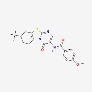 N-(8-tert-butyl-4-oxo-6,7,8,9-tetrahydro-4H-pyrimido[2,1-b][1,3]benzothiazol-3-yl)-4-methoxybenzamide