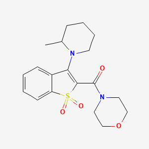 3-(2-methylpiperidino)-2-(morpholinocarbonyl)-1H-1-benzothiophene-1,1-dione