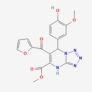 Methyl 6-(furan-2-ylcarbonyl)-7-(4-hydroxy-3-methoxyphenyl)-4,7-dihydrotetrazolo[1,5-a]pyrimidine-5-carboxylate