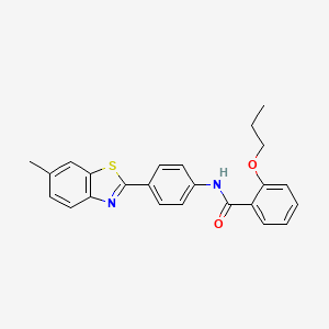 N-[4-(6-methyl-1,3-benzothiazol-2-yl)phenyl]-2-propoxybenzamide