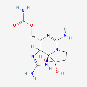 molecular formula C₁₀H₁₇N₇O₄ B1146349 河豚毒素 CAS No. 35523-89-8