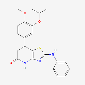 7-[4-methoxy-3-(propan-2-yloxy)phenyl]-2-(phenylamino)-6,7-dihydro[1,3]thiazolo[4,5-b]pyridin-5(4H)-one