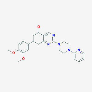 7-(3,4-dimethoxyphenyl)-2-(4-(pyridin-2-yl)piperazin-1-yl)-7,8-dihydroquinazolin-5(6H)-one