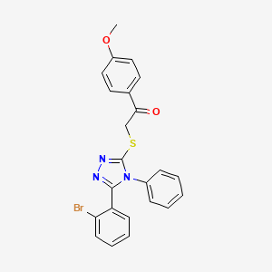 2-{[5-(2-bromophenyl)-4-phenyl-4H-1,2,4-triazol-3-yl]sulfanyl}-1-(4-methoxyphenyl)ethanone