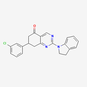 7-(3-chlorophenyl)-2-(2,3-dihydro-1H-indol-1-yl)-7,8-dihydroquinazolin-5(6H)-one