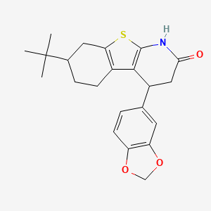 4-(1,3-benzodioxol-5-yl)-7-(tert-butyl)-3,4,5,6,7,8-hexahydro[1]benzothieno[2,3-b]pyridin-2(1H)-one