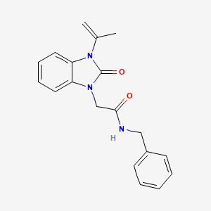 N-benzyl-2-[2-oxo-3-(prop-1-en-2-yl)-2,3-dihydro-1H-benzimidazol-1-yl]acetamide