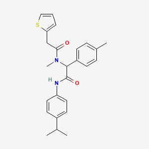 N-methyl-N-[1-(4-methylphenyl)-2-oxo-2-{[4-(propan-2-yl)phenyl]amino}ethyl]-2-(thiophen-2-yl)acetamide