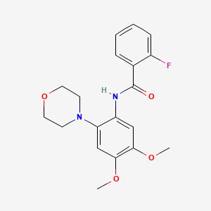 N-[4,5-dimethoxy-2-(morpholin-4-yl)phenyl]-2-fluorobenzamide