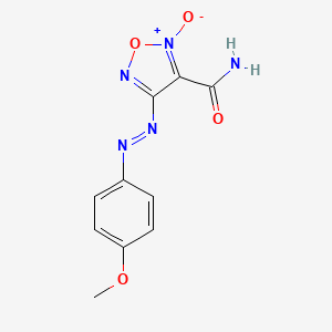 4-[(E)-(4-methoxyphenyl)diazenyl]-1,2,5-oxadiazole-3-carboxamide 2-oxide