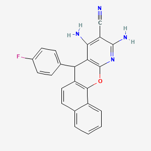 2,4-Diamino-5-(4-fluorophenyl)-5H-12-oxa-1-azatetraphene-3-carbonitrile