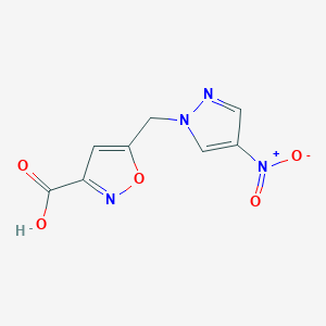 5-[(4-nitro-1H-pyrazol-1-yl)methyl]-1,2-oxazole-3-carboxylic acid