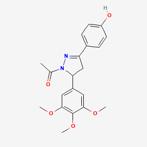 1-[3-(4-hydroxyphenyl)-5-(3,4,5-trimethoxyphenyl)-4,5-dihydro-1H-pyrazol-1-yl]ethanone