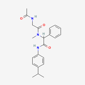 N~2~-acetyl-N-methyl-N-(2-oxo-1-phenyl-2-{[4-(propan-2-yl)phenyl]amino}ethyl)glycinamide