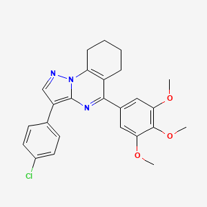 3-(4-Chlorophenyl)-5-(3,4,5-trimethoxyphenyl)-6,7,8,9-tetrahydropyrazolo[1,5-a]quinazoline