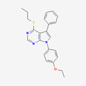 7-(4-ethoxyphenyl)-5-phenyl-4-(propylsulfanyl)-7H-pyrrolo[2,3-d]pyrimidine