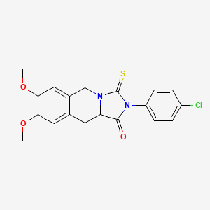 2-(4-chlorophenyl)-7,8-dimethoxy-3-thioxo-2,3,10,10a-tetrahydroimidazo[1,5-b]isoquinolin-1(5H)-one